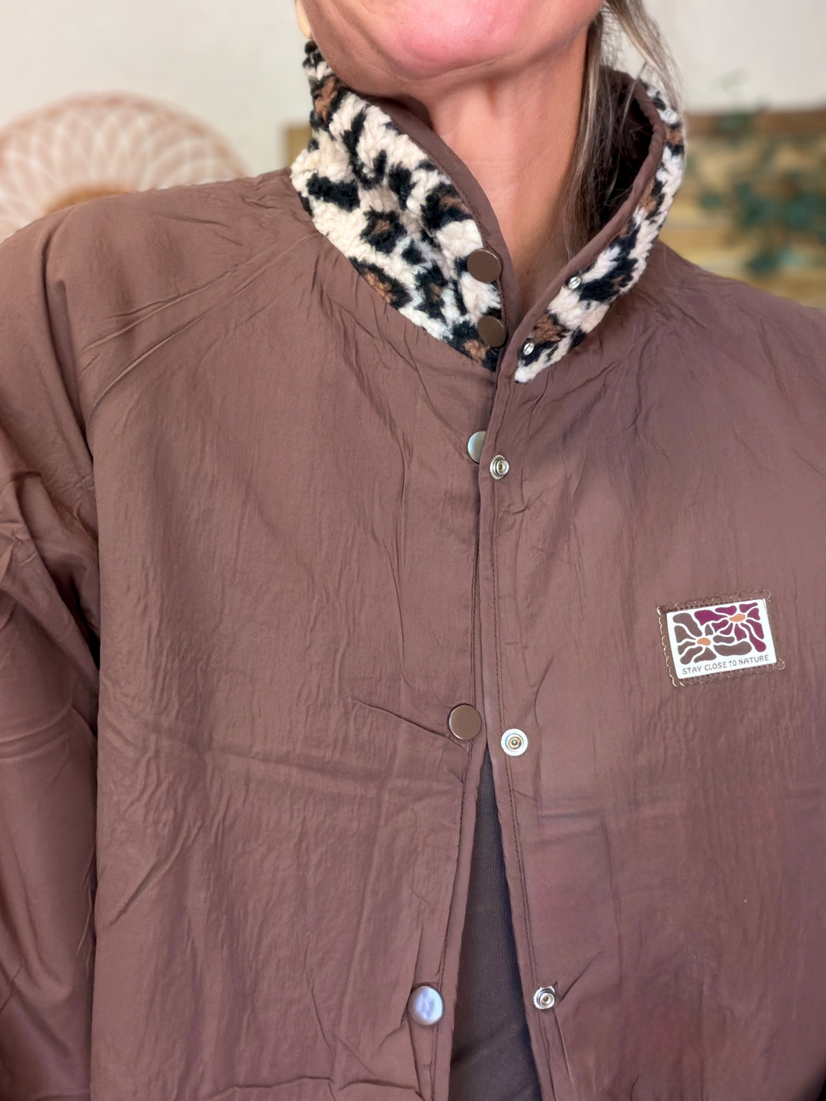 Veste matelassée réversible Sherpa AMÉLIE Choco / Léo
