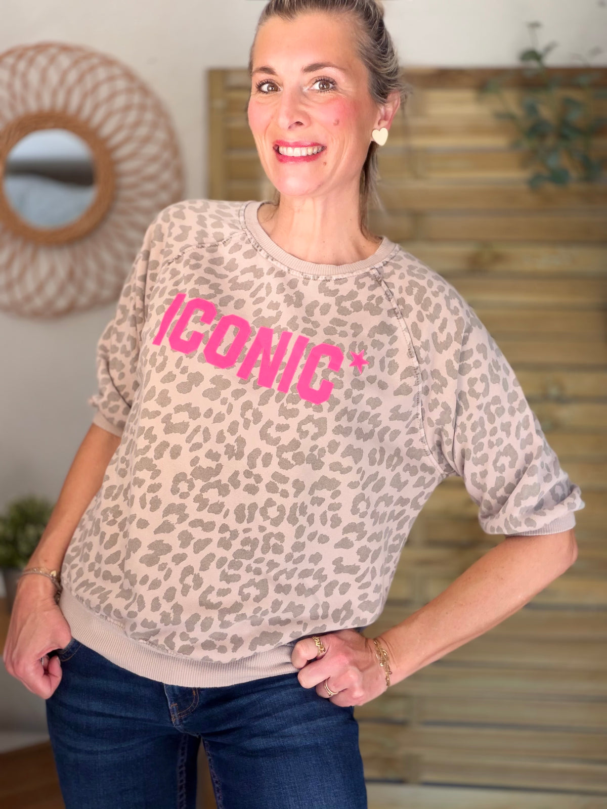 Sweat ICONIC Léo - ANGELA Beige