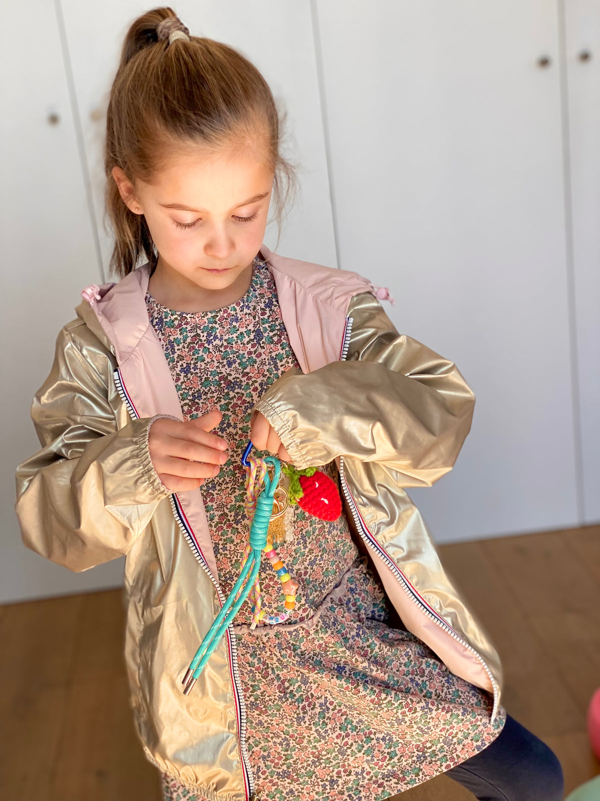 LAURA JO - Imperméable réversible léger GARANCE KIDS enfant (mixte) - Rose / Doré