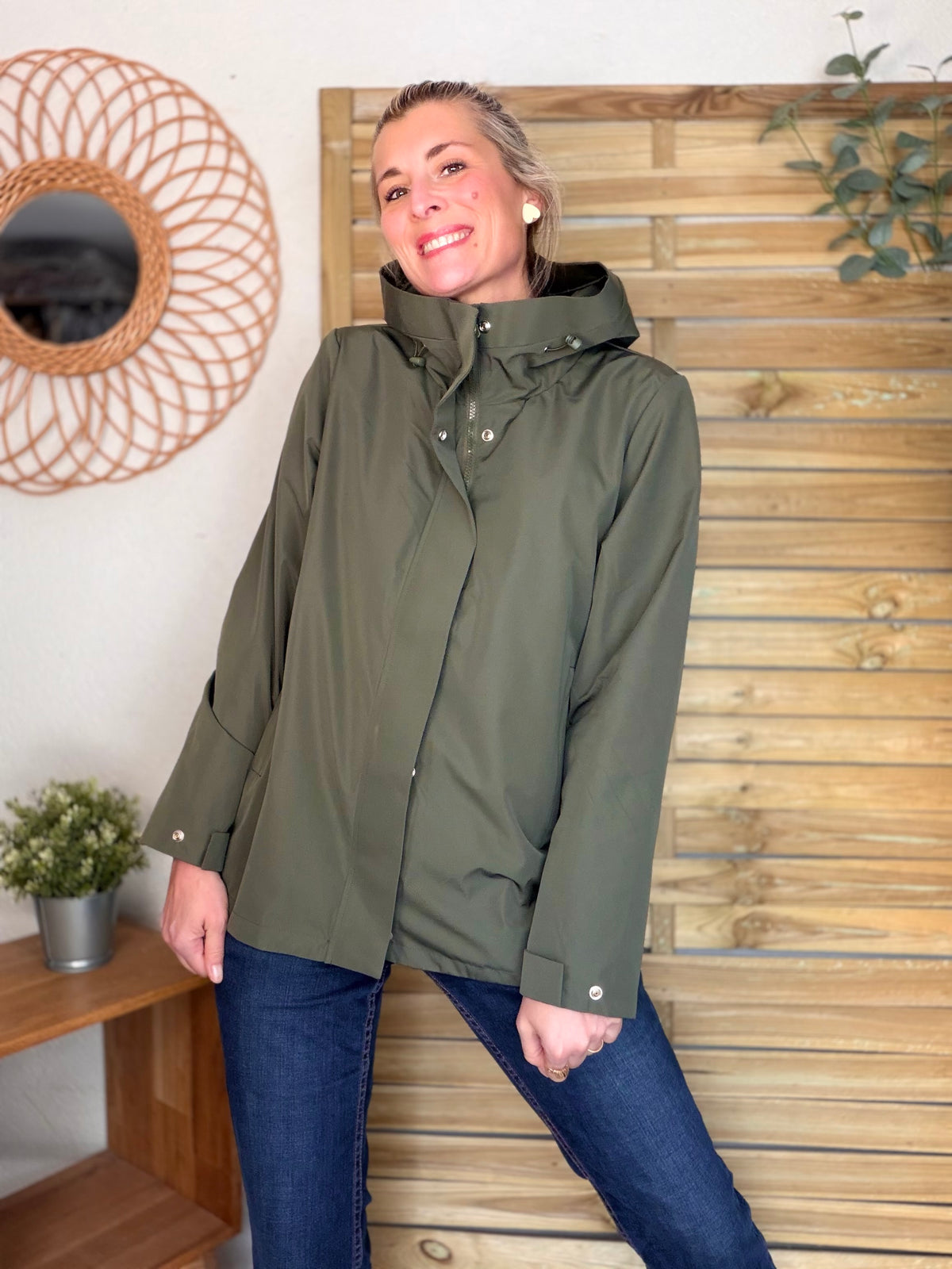 LAURA JO - Imperméable LAURENCE mi-long - Kaki
