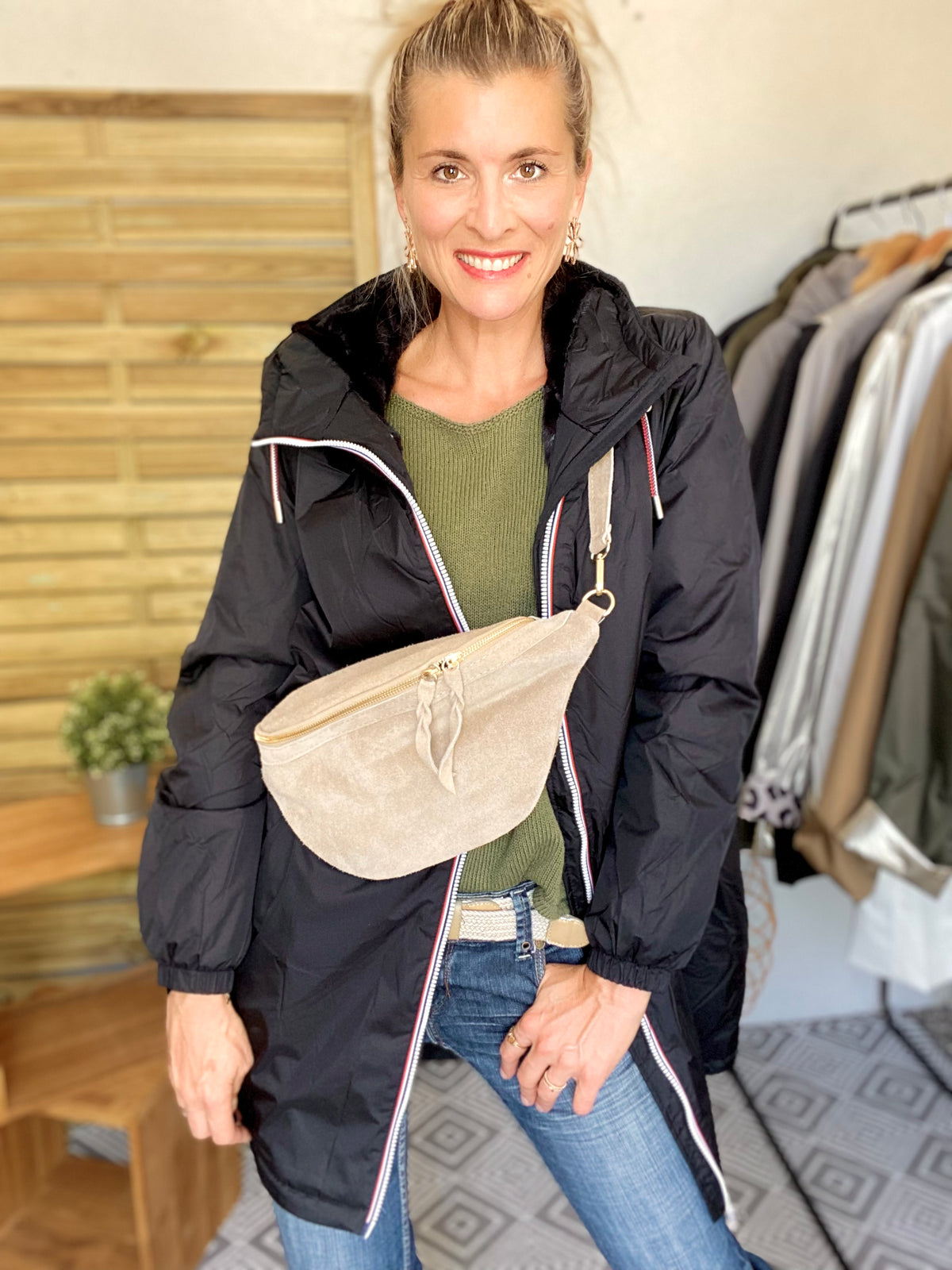 LAURA JO - Parka Imperméable THELMA LONG fourrée - Noir