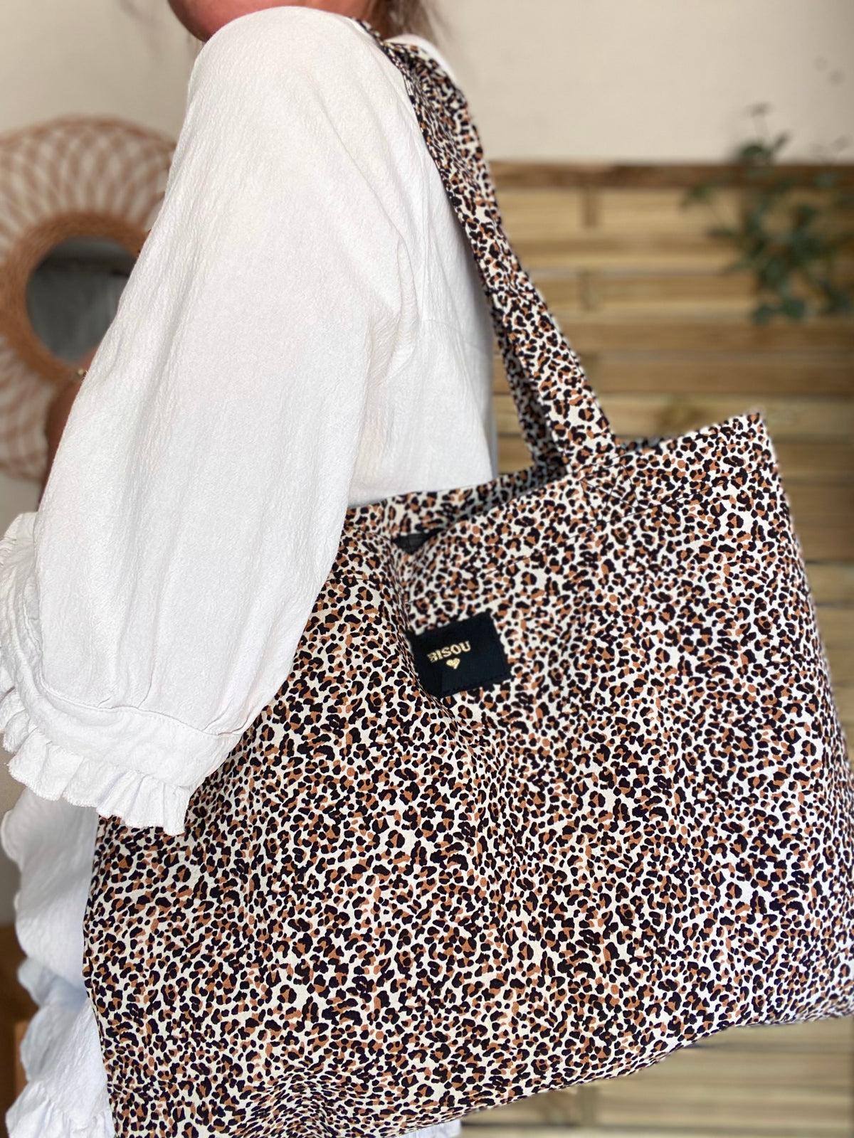 Tote bag LOLA - Motif Léopard 🐆