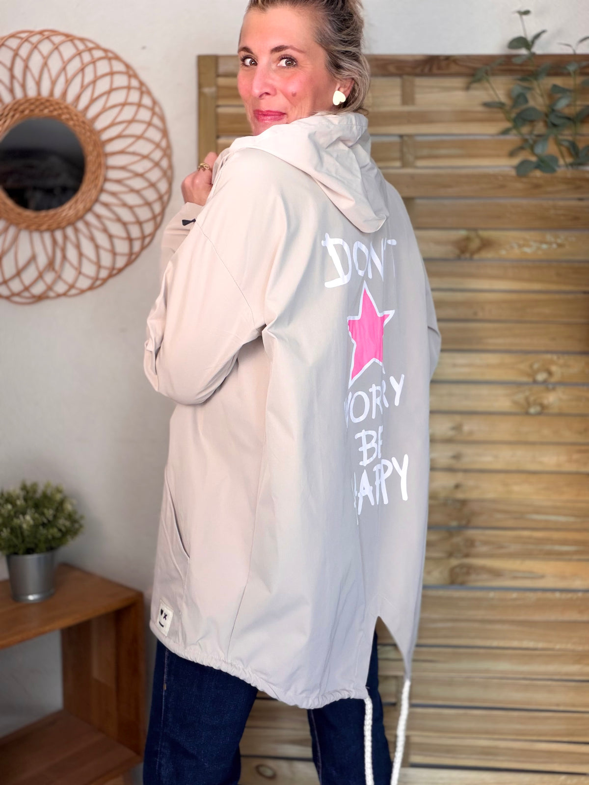 Veste Coupe vent long LESLIE - Beige - FIN DE SÉRIE