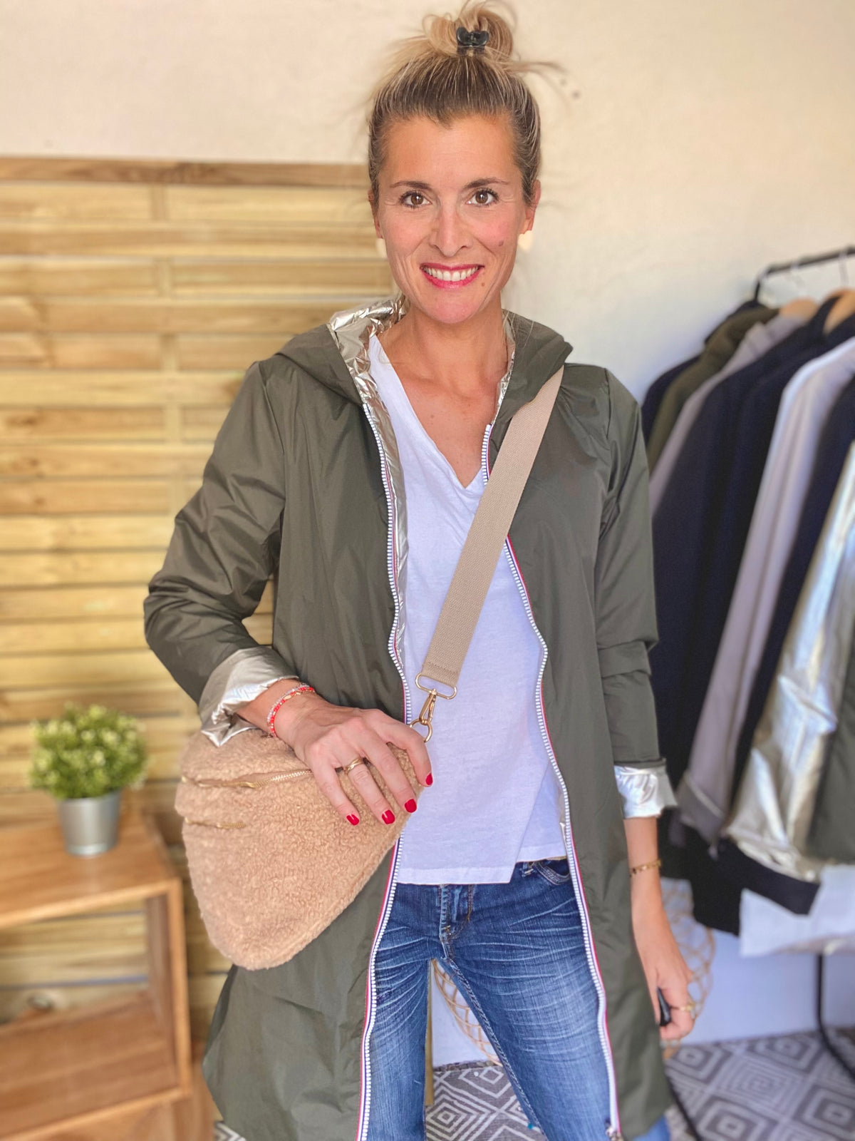 Sac banane XXL Moumoute Ciao Boum CASSIE -  Beige Taupe