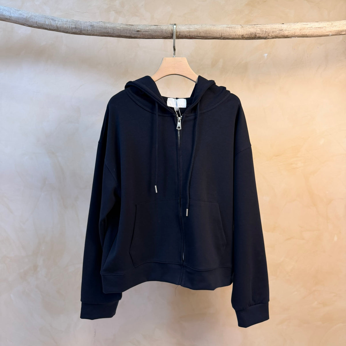 Hoodie sweat gilet strass (ailes) CLOTHILDE - Noir