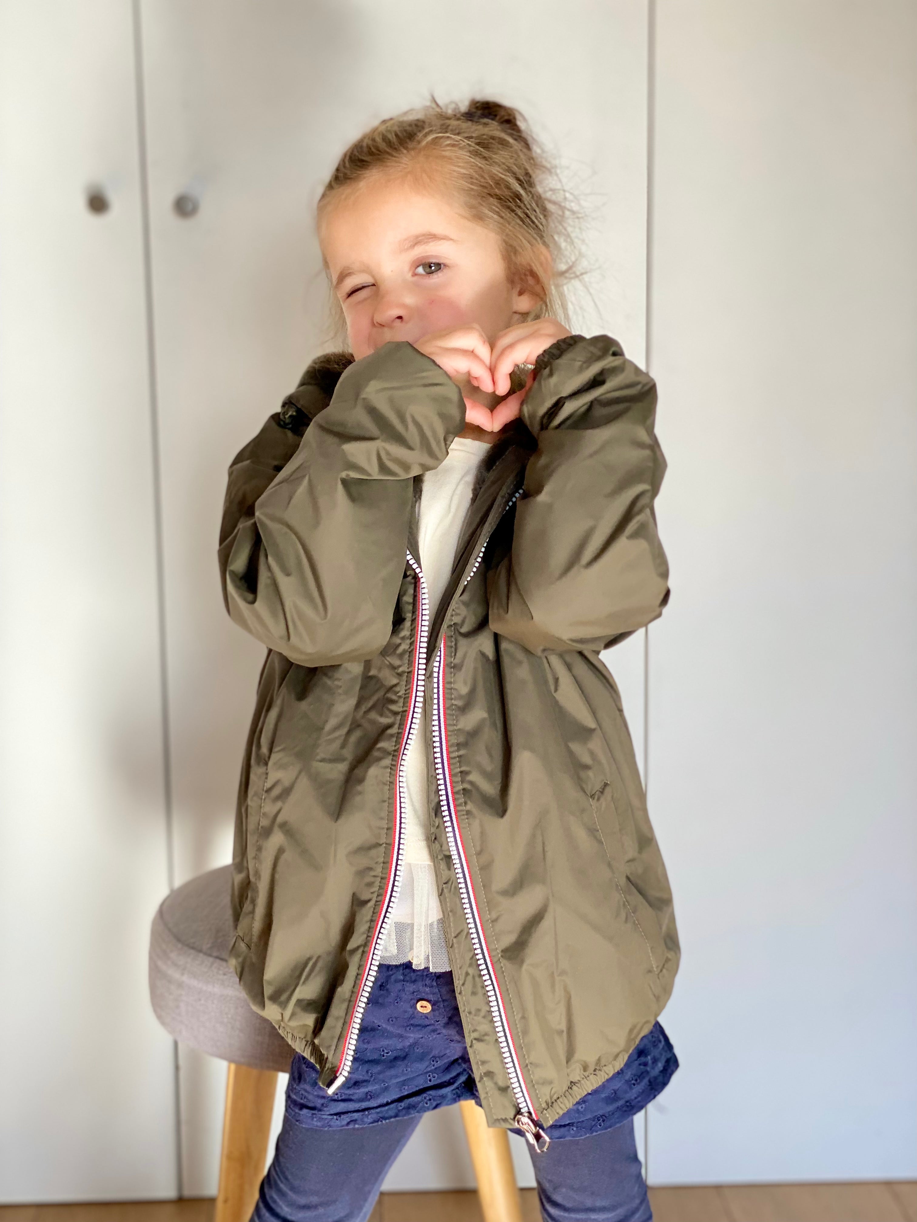 LAURA JO - Parka Imperméable mixte LOUIS.E KIDS fourré - Kaki