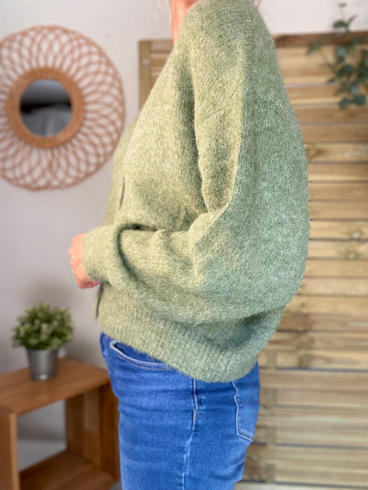 Gilet en maille MERYL - Olive