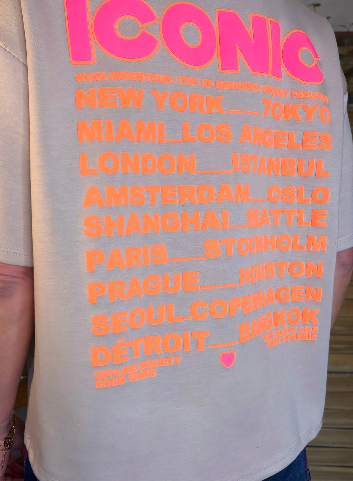 Tee shirt ICONIC matière sweat - THÉA Beige