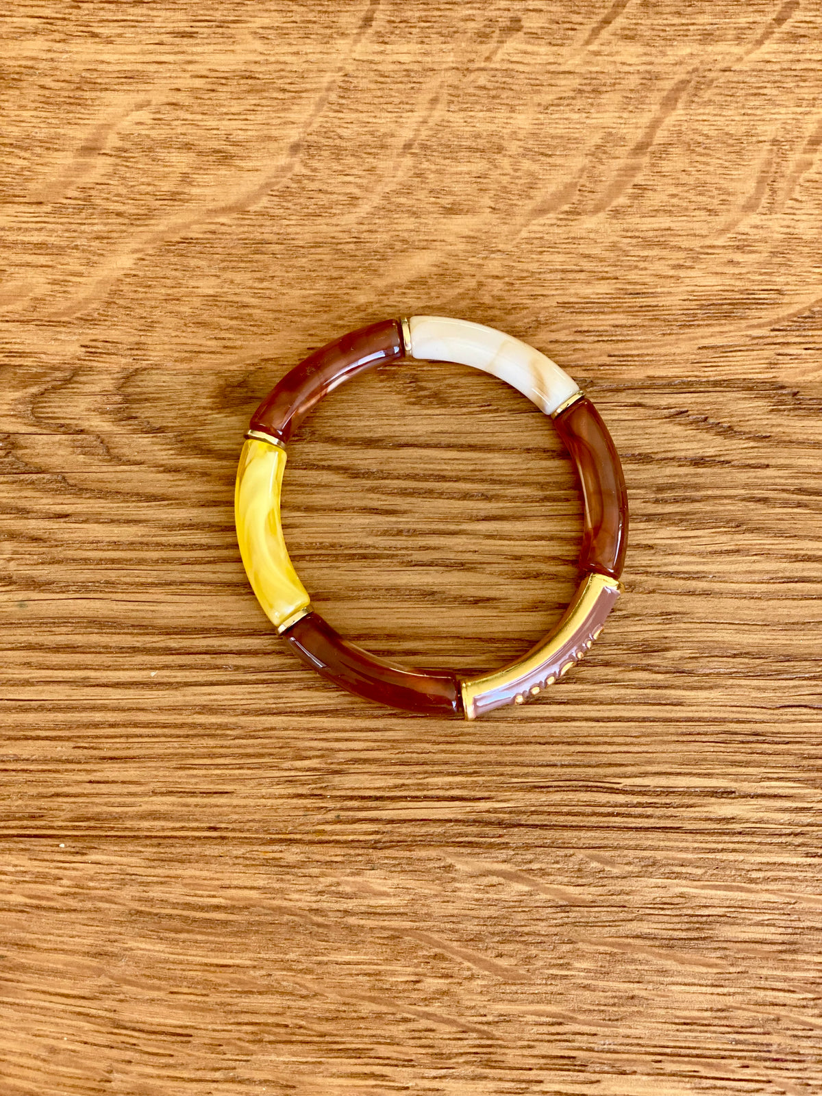 Bracelet élastique en résine multicolore Amour - ELLA (12 coloris au choix)