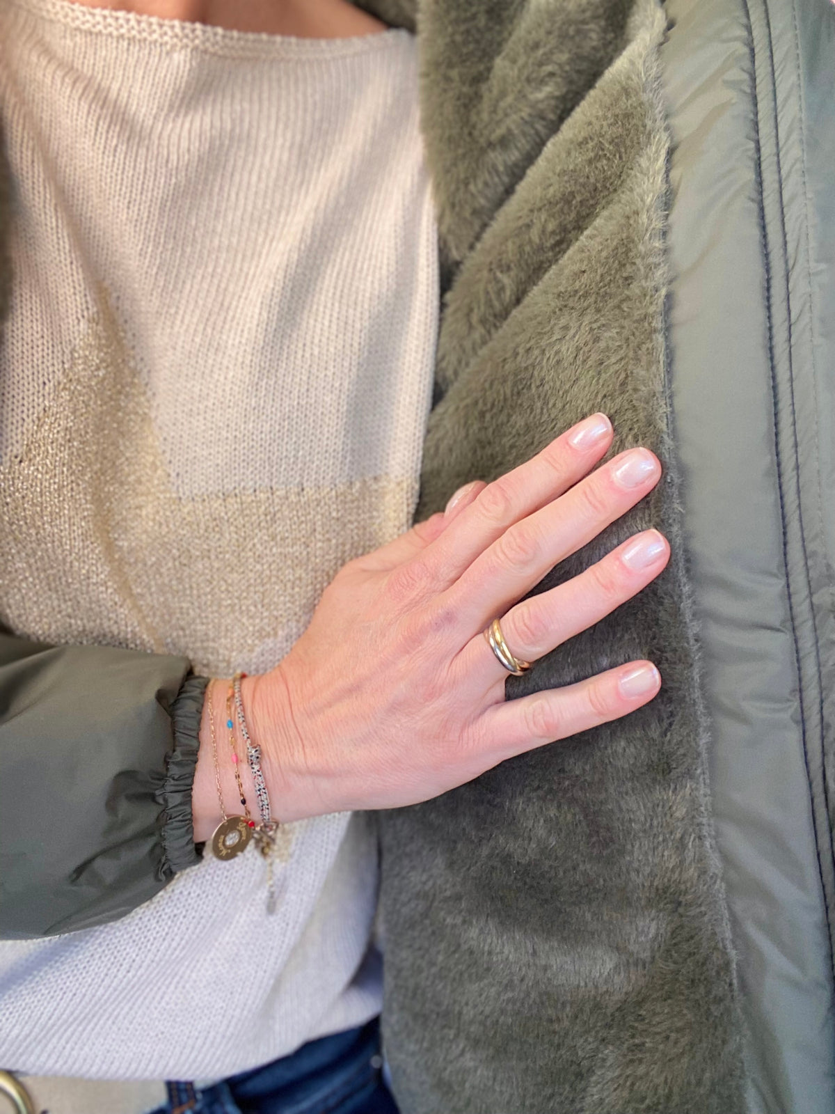 LAURA JO - Parka Imperméable LOUISE LONG fourré - Kaki