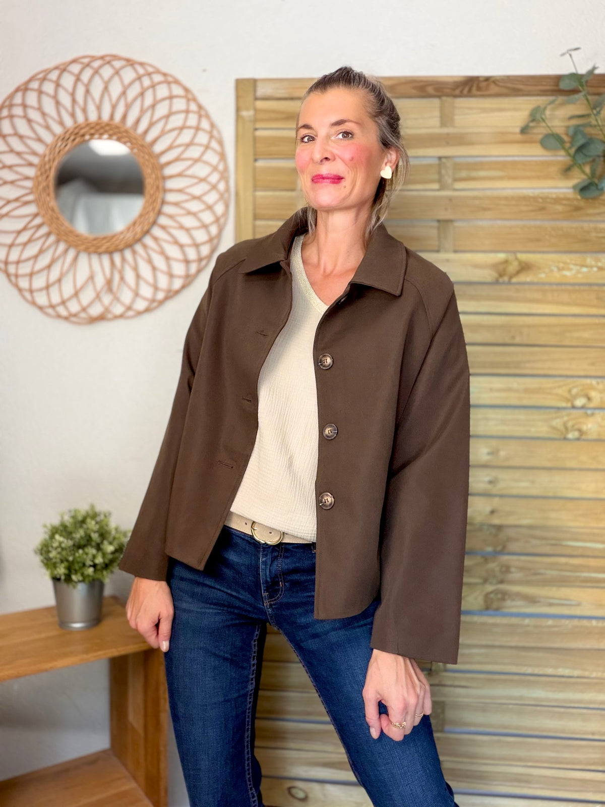 ⚡️ ARRIVAGE • Veste Trench, doublure à carreaux DANA Chocolat