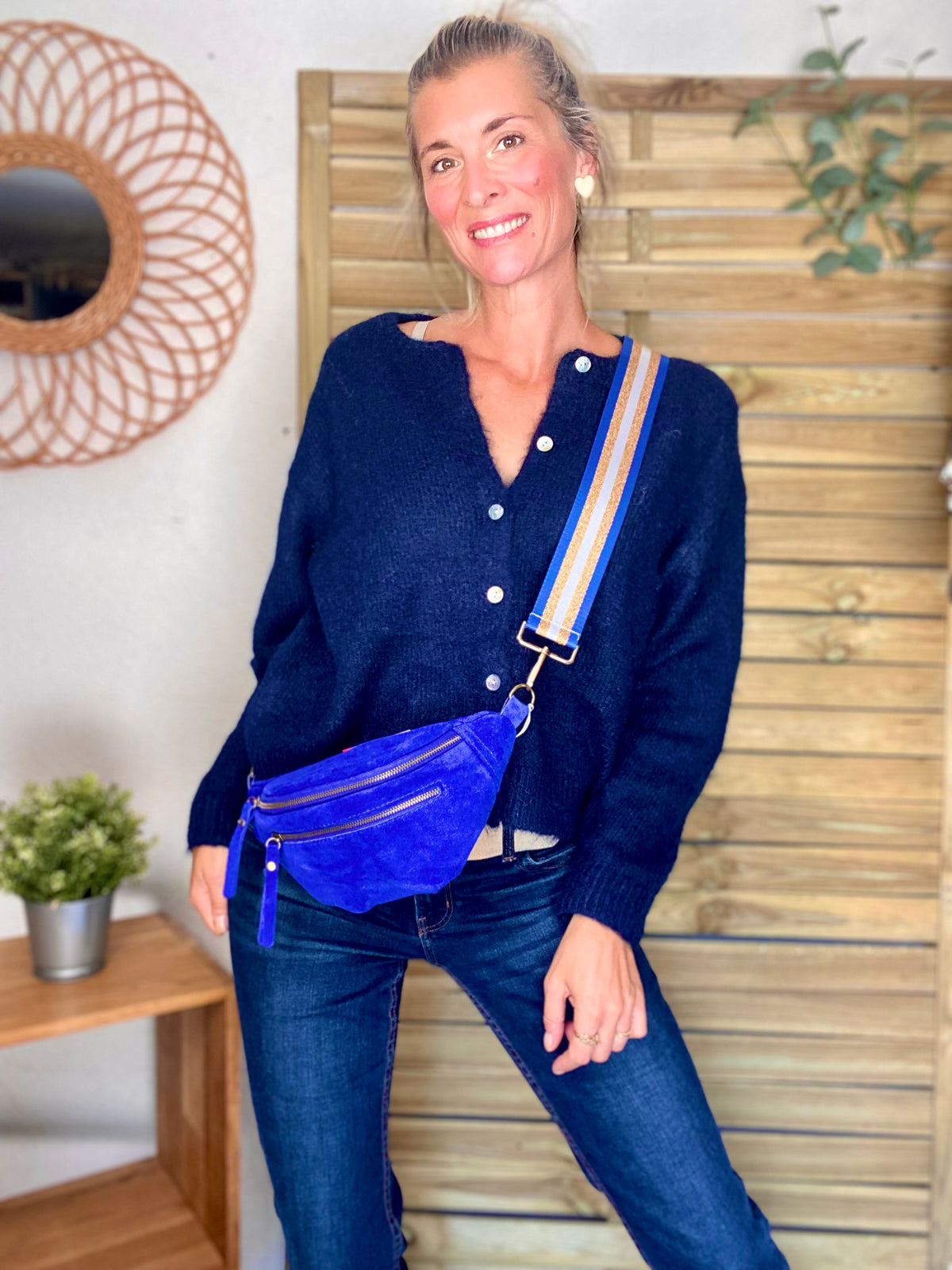 Gilet en maille MERYL - Bleu marine