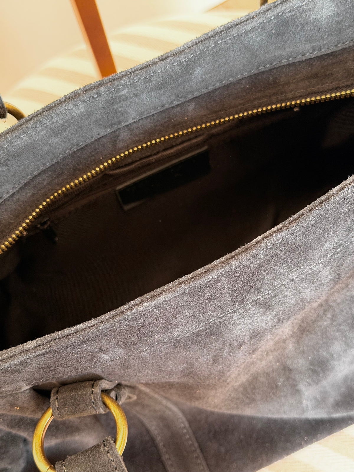 Sac cabas XL en cuir daim • PARKER Noir