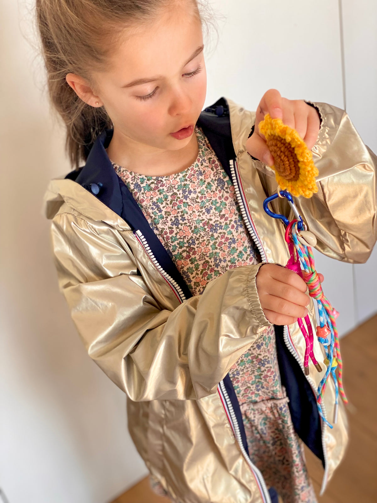 LAURA JO - Imperméable réversible léger GARANCE KIDS enfant (mixte) - Bleu Marine / Doré • DÉSTOCKAGE sur Taille 6 ans