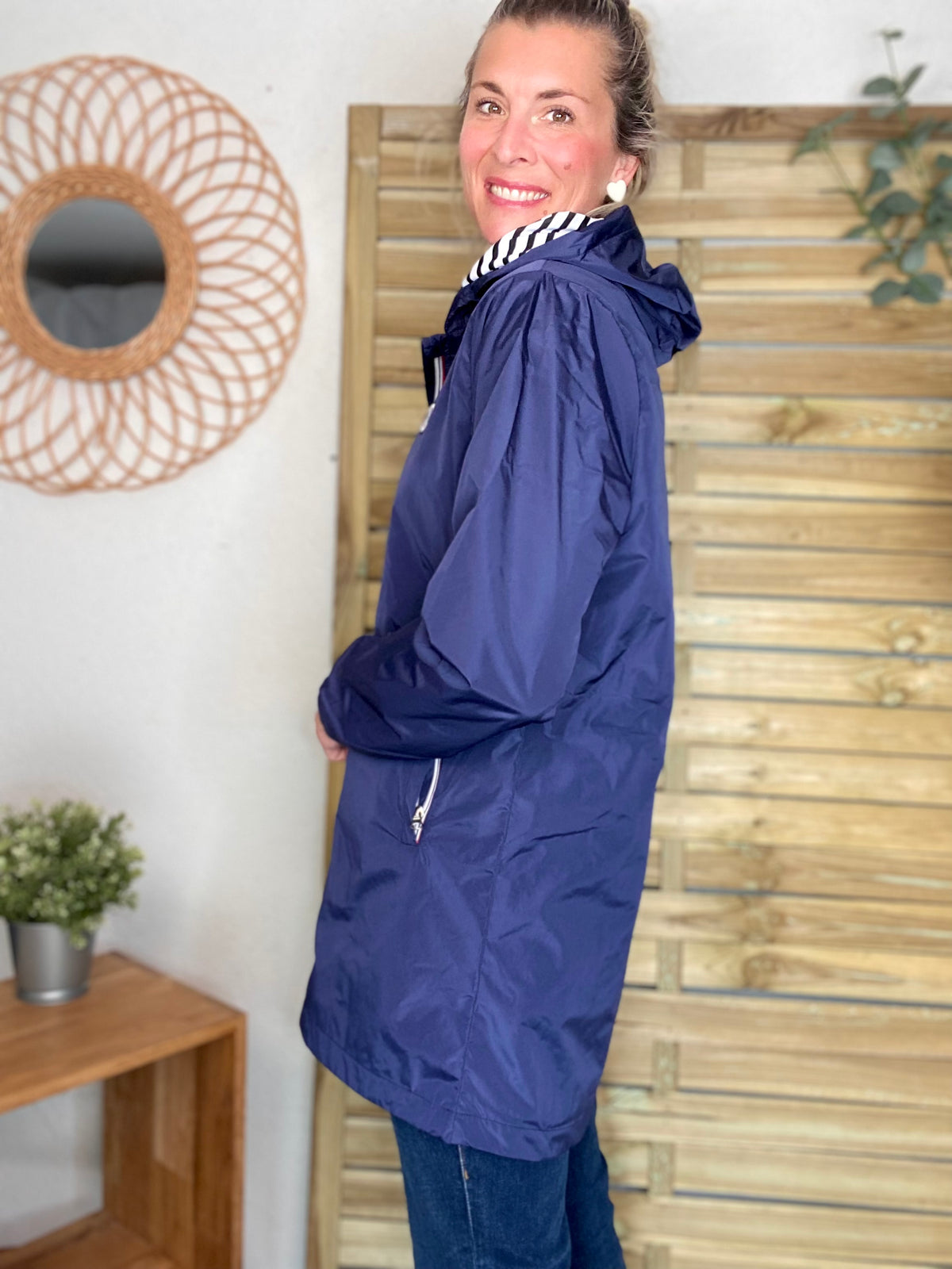 Imperméable doublé unisexe CÉLESTE - LE PETIT BRETON - Bleu Marine (taille petit) - FIN DE SÉRIE