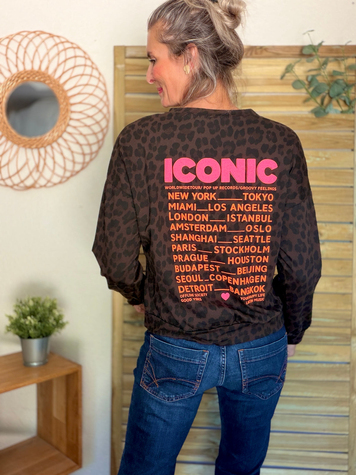 Sweat ICONIC léger 100% coton FAUSTINE Léo choco (taille 34 à 46)