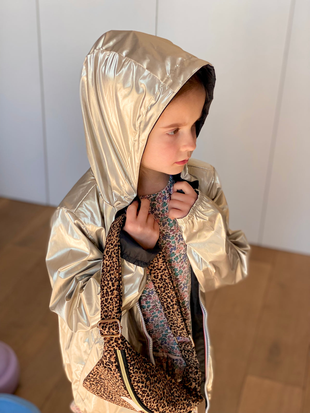 LAURA JO - Imperméable réversible léger GARANCE KIDS enfant (mixte) - Noir / Doré (DÉSTOCKAGE sur Taille 6 ans)