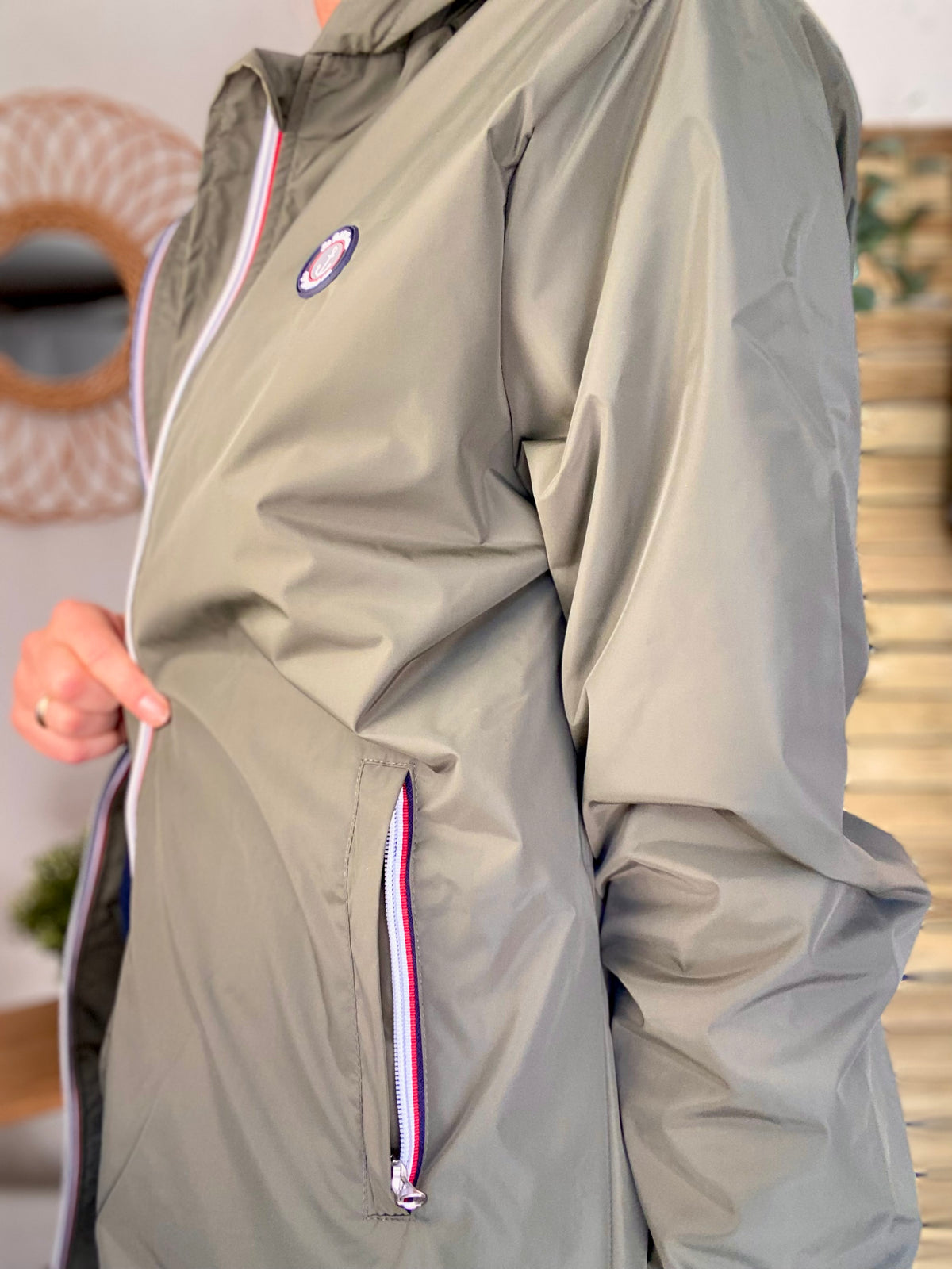 Imperméable doublé unisexe CÉLESTE - LE PETIT BRETON - Kaki (Taille petit) - FIN DE SÉRIE