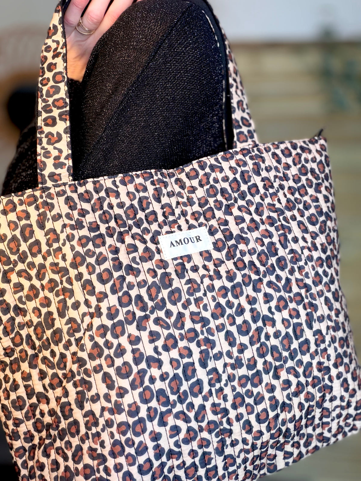 Sac cabas imprimé PIERCE - Léo 🐆 - FIN DE SÉRIE