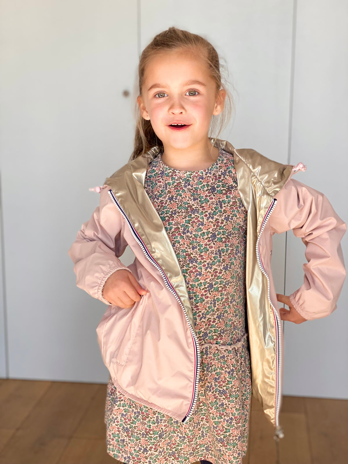 LAURA JO - Imperméable réversible léger GARANCE KIDS enfant (mixte) - Rose / Doré