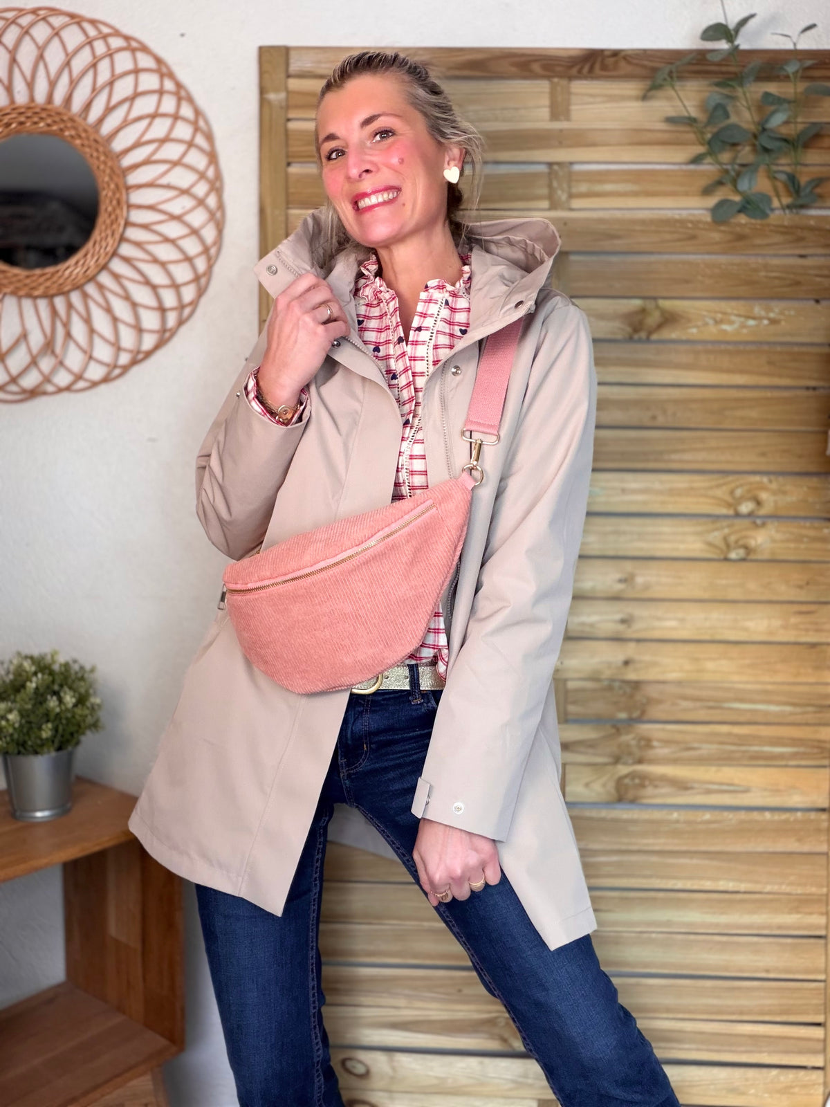 LAURA JO - Imperméable LAURENCE long - Beige • DÉSTOCKAGE