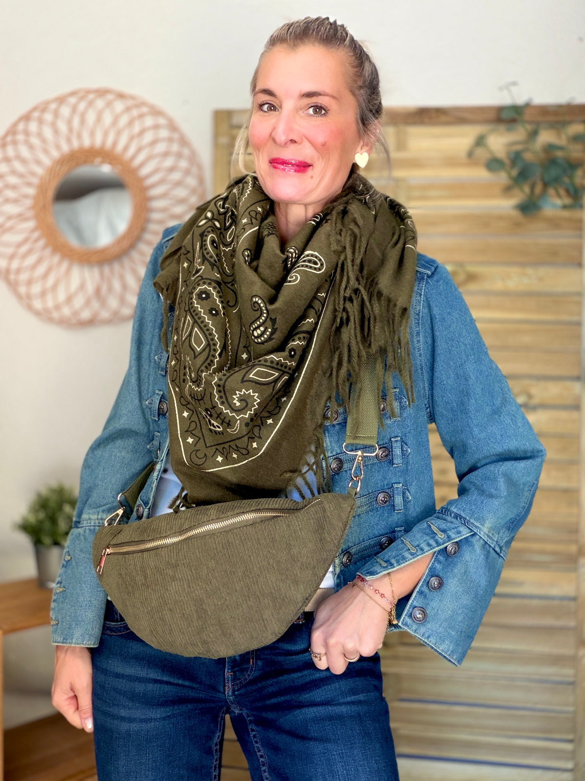Écharpe Bandana Kaki