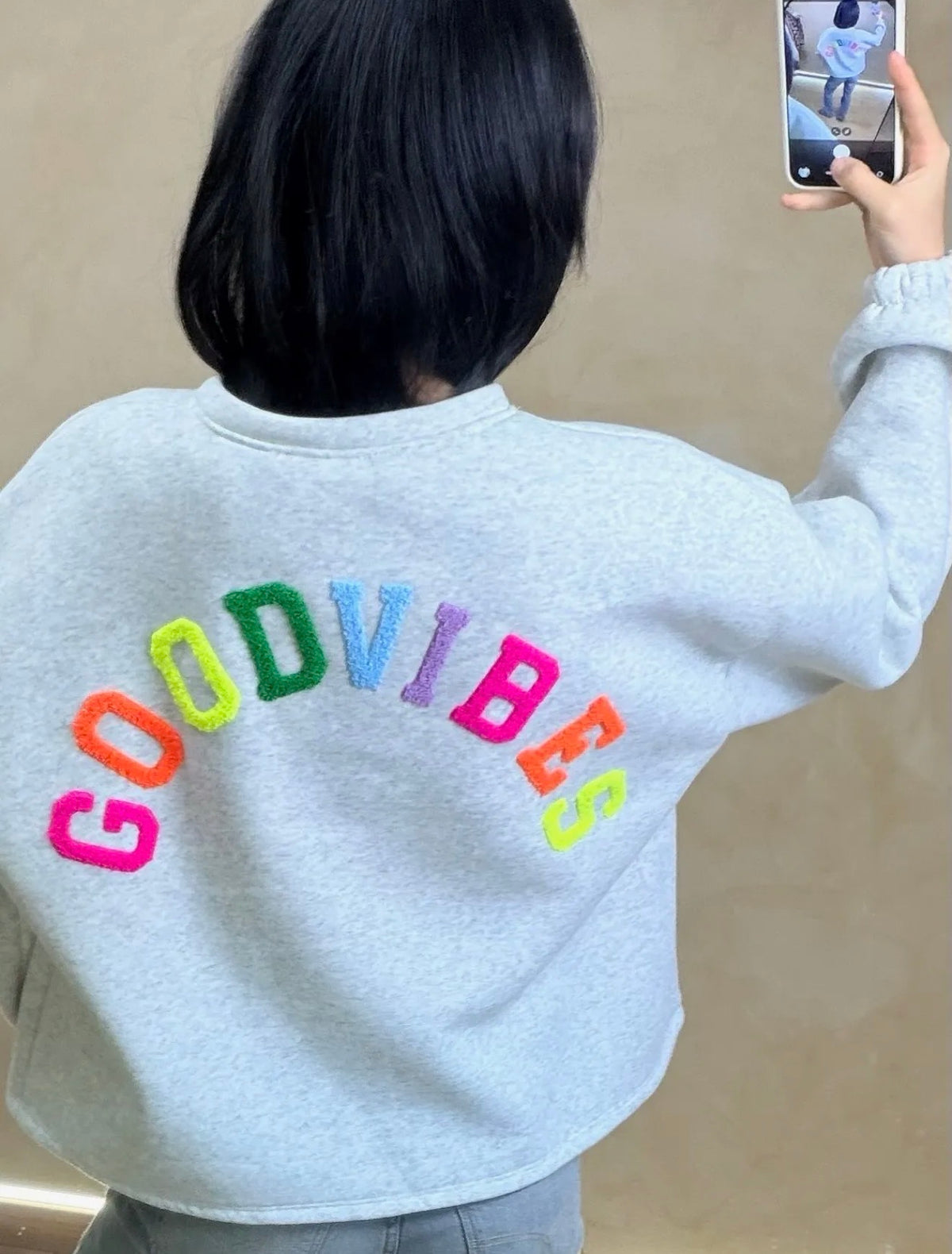 Sweat molleton oversized GOOD VIBES - MIKA