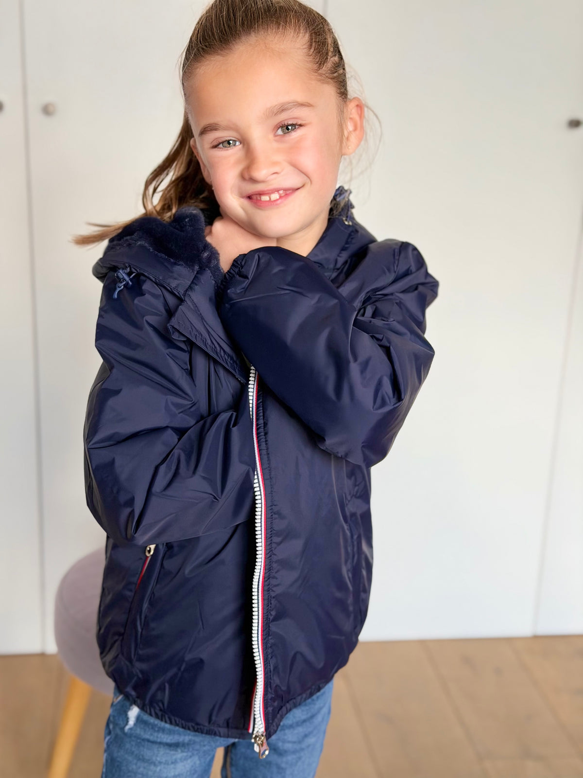 LAURA JO - Parka Imperméable mixte LOUIS.E KIDS fourré - Bleu marine