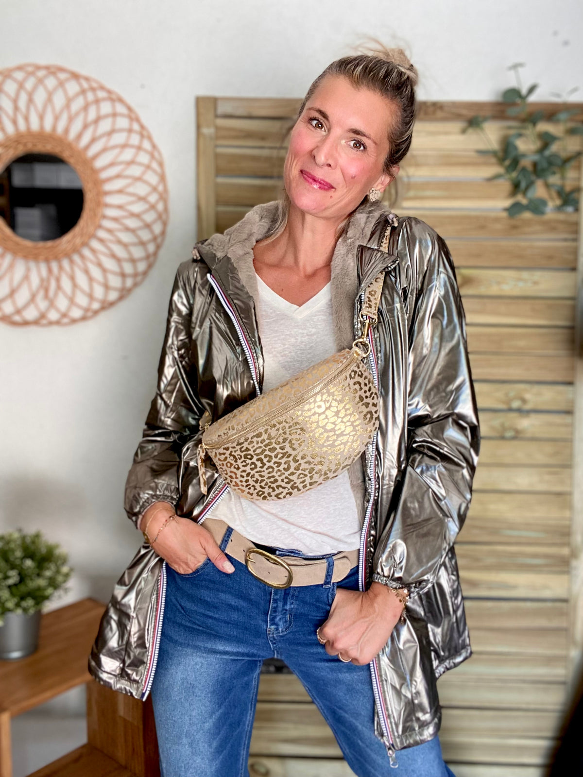 LAURA JO - Parka Imperméable LOUISE LONG fourré - Bronze