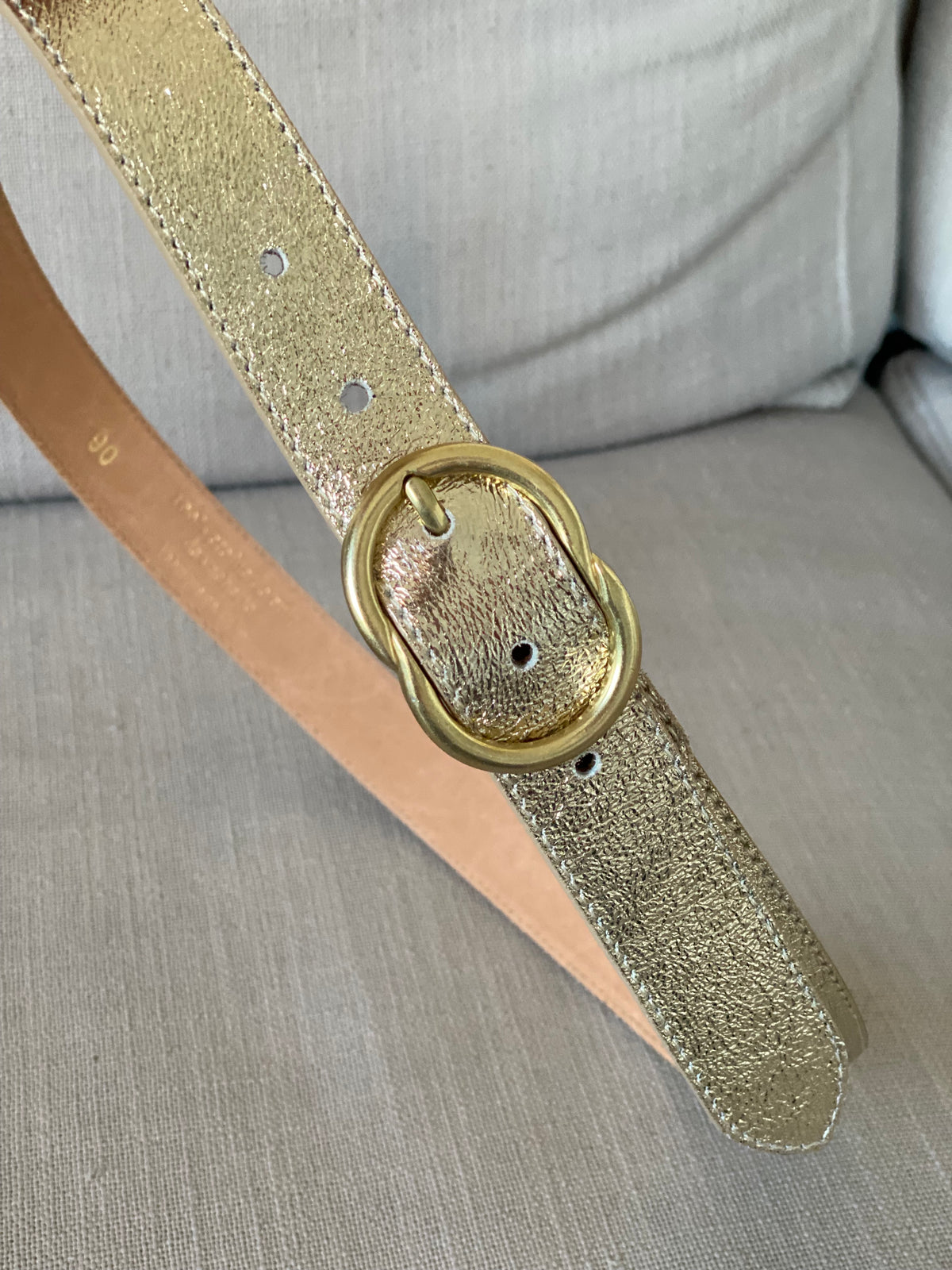 Ceinture boucle laiton - ANGIE - Doré