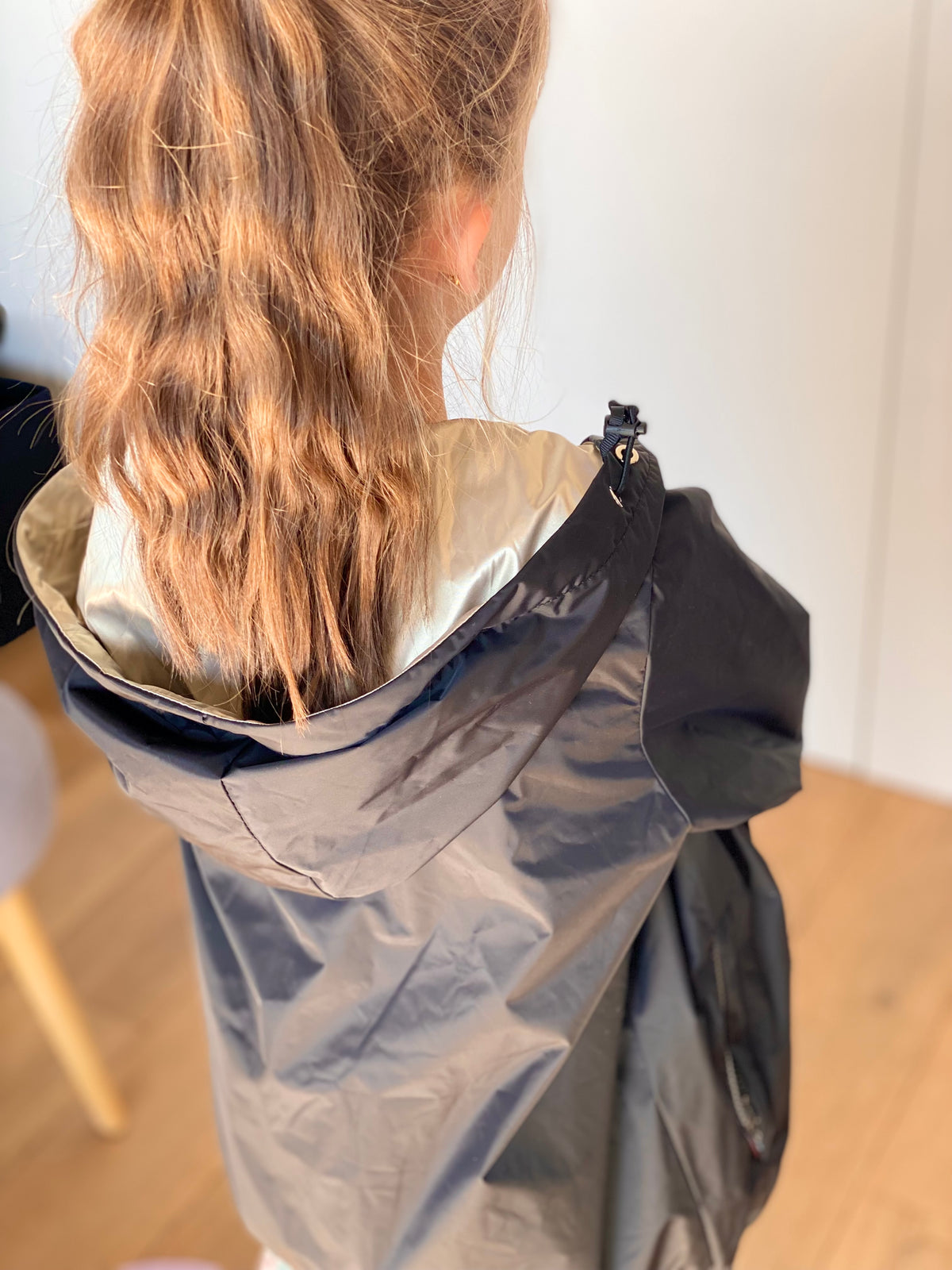 LAURA JO - Imperméable réversible léger GARANCE KIDS enfant (mixte) - Noir / Doré (DÉSTOCKAGE sur Taille 6 ans)