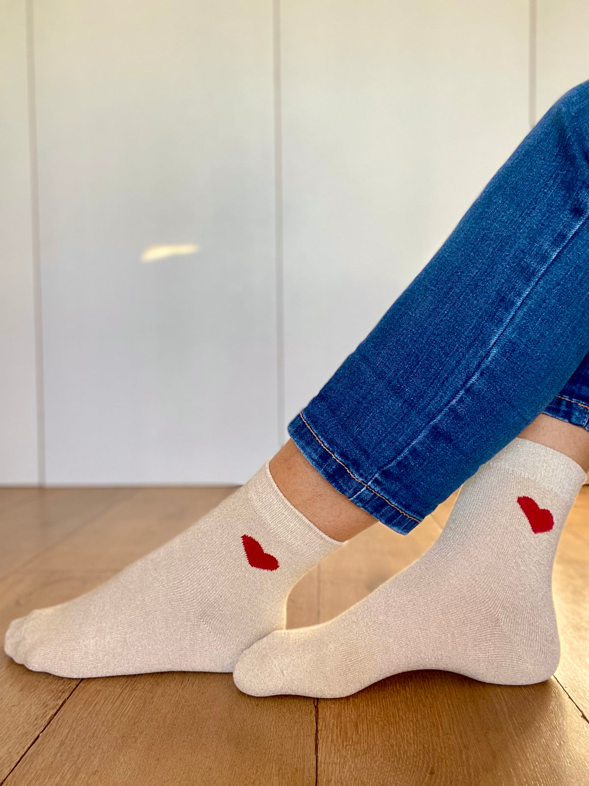 Chaussettes scintillantes glitter ZAHO - Coeur ❤️💛 FIN DE SÉRIE
