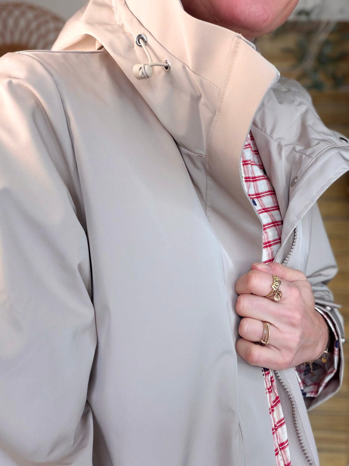 LAURA JO - Imperméable LAURENCE long - Beige • DÉSTOCKAGE