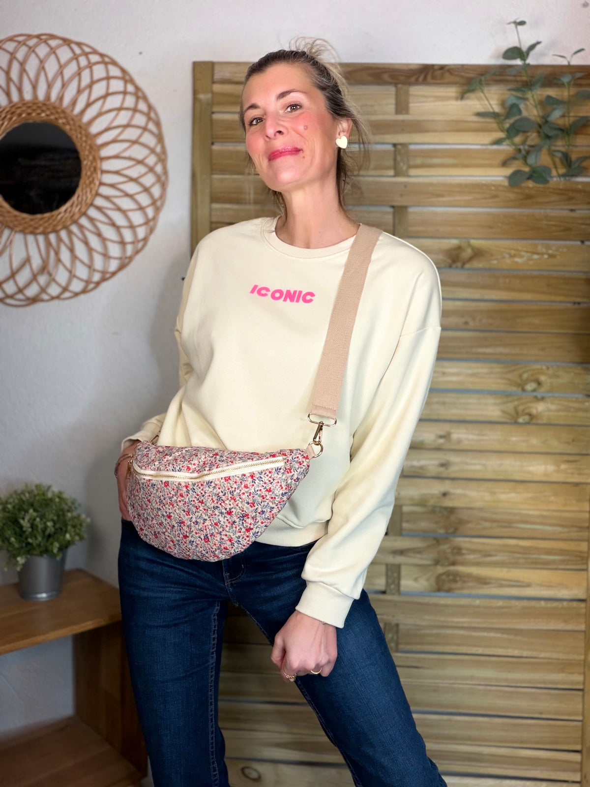 Sweat ICONIC COLINE - Beige clair
