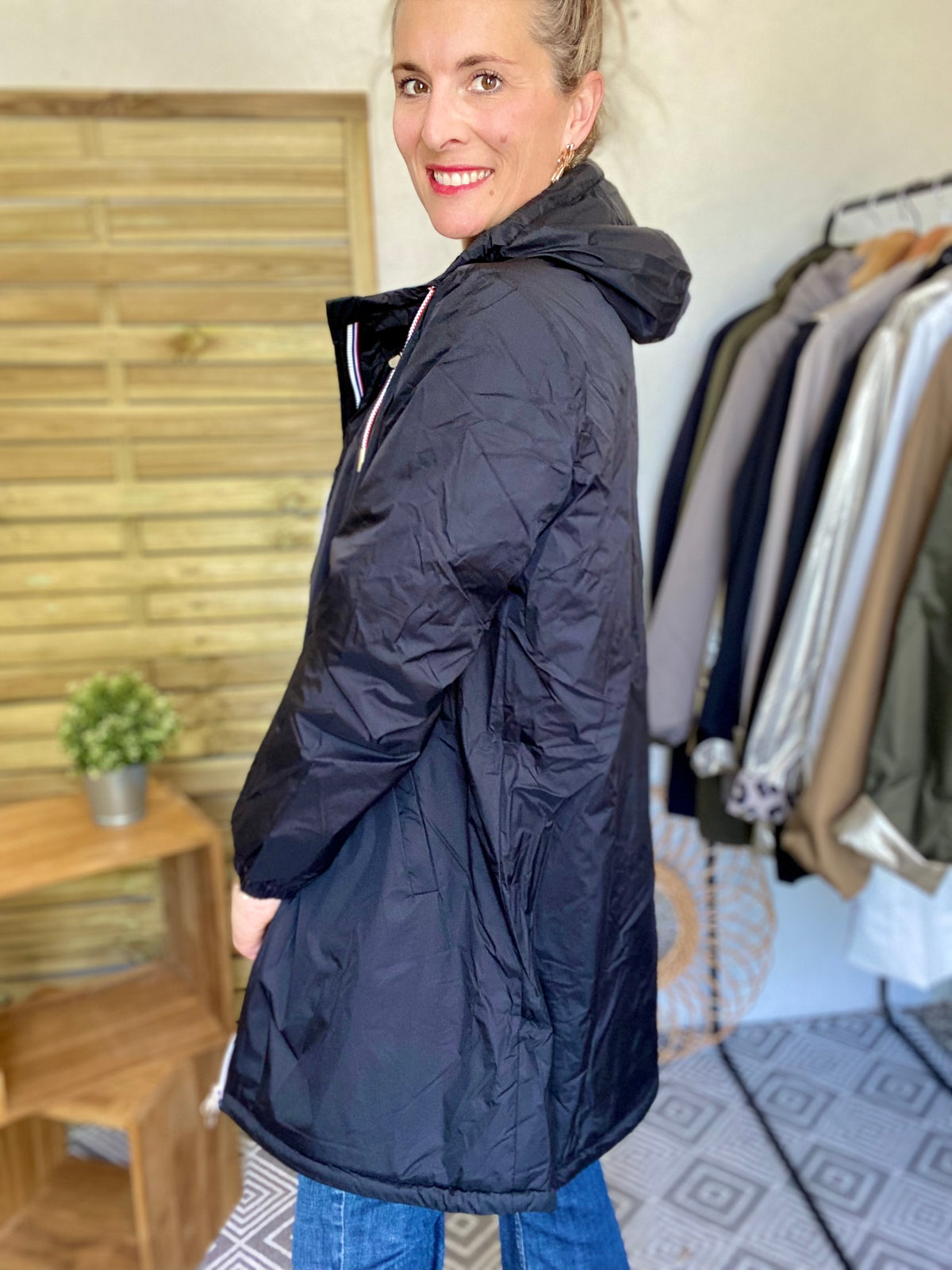 LAURA JO - Parka Imperméable THELMA LONG fourrée - Noir
