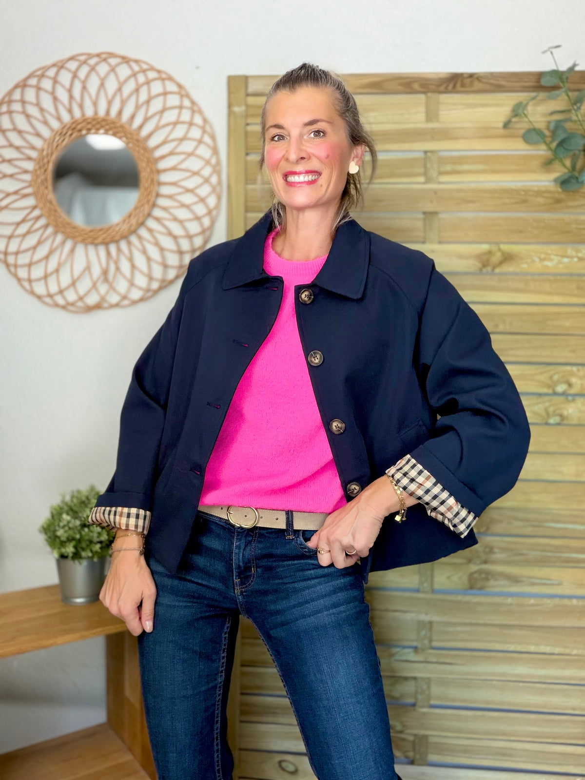 Pull laine et alpaga PEGGY - Rose flashy