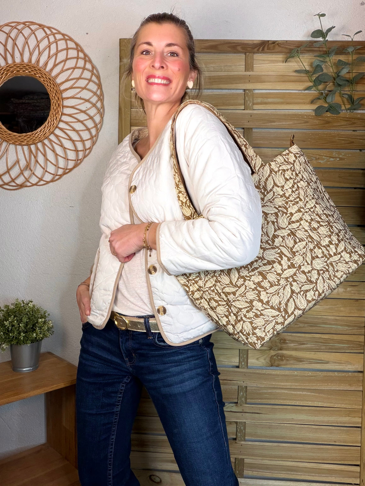 ⚡️ ARRIVAGE - Veste matelassée réversible Sherpa NOÉMIE Beige