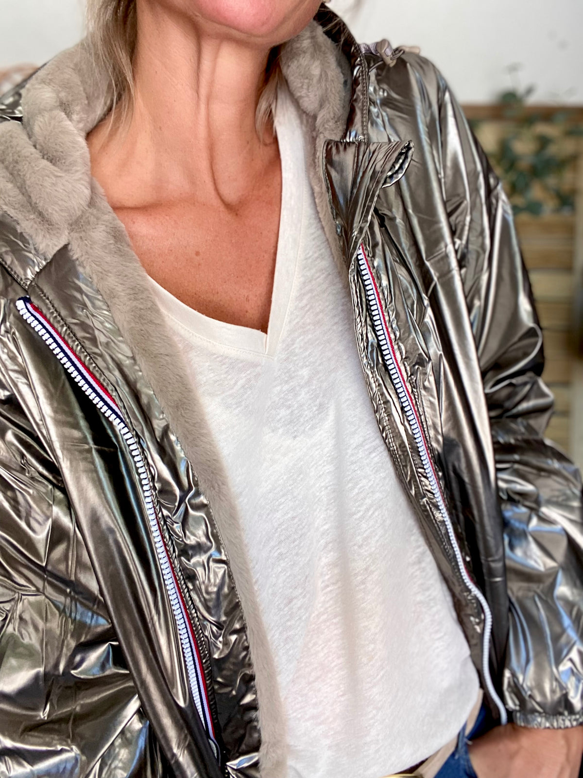 LAURA JO - Parka Imperméable LOUISE LONG fourré - Bronze