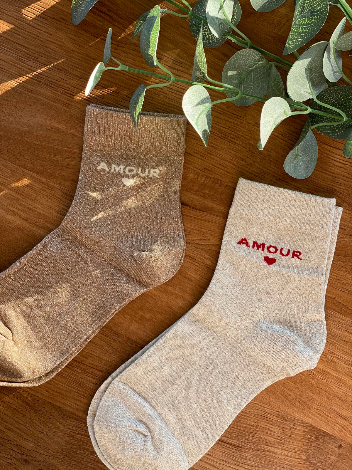 Chaussettes scintillantes glitter ZAHO - Amour • FIN DE SÉRIE