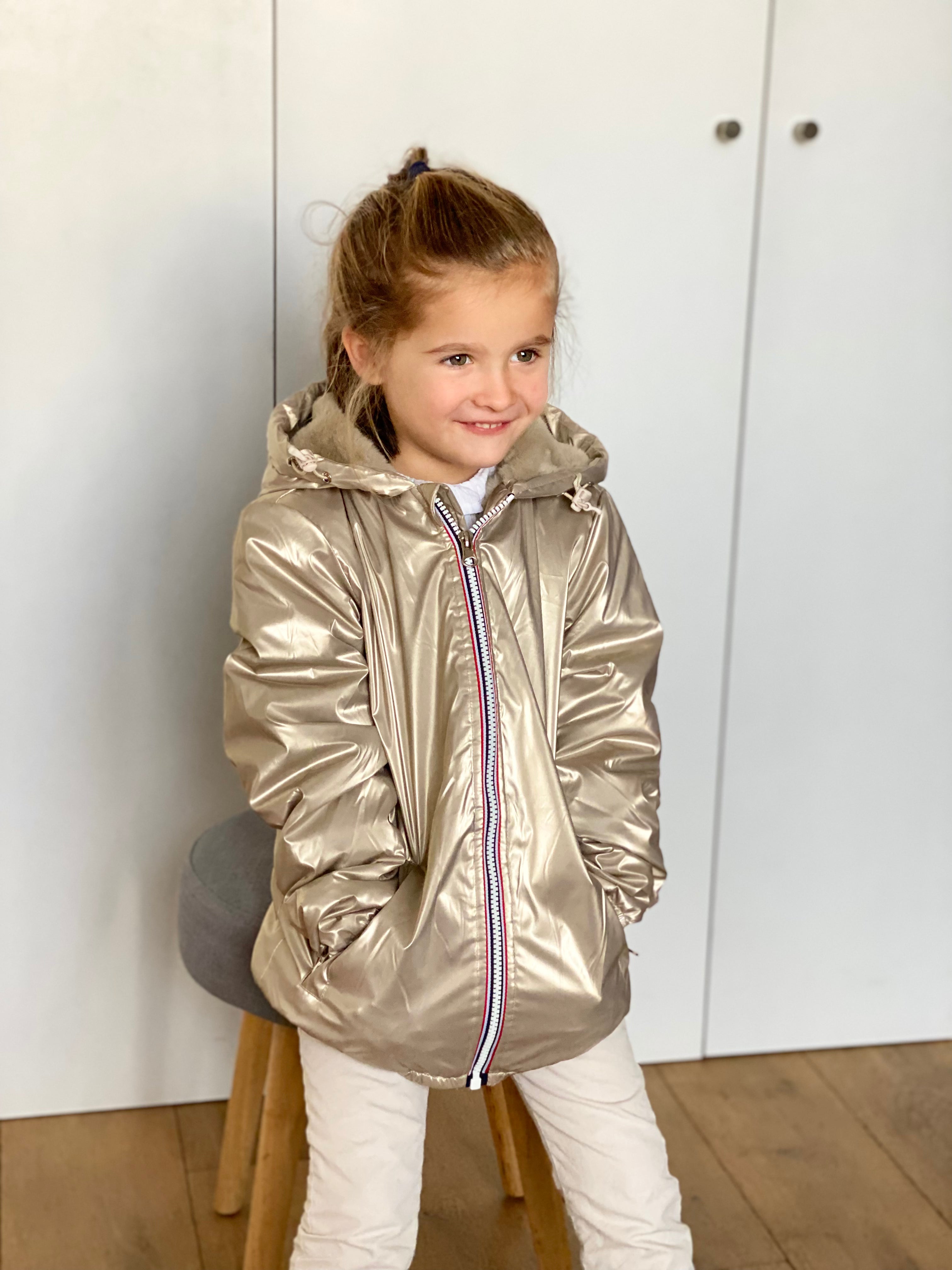 LAURA JO - Parka Imperméable mixte LOUIS.E KIDS fourré - Doré