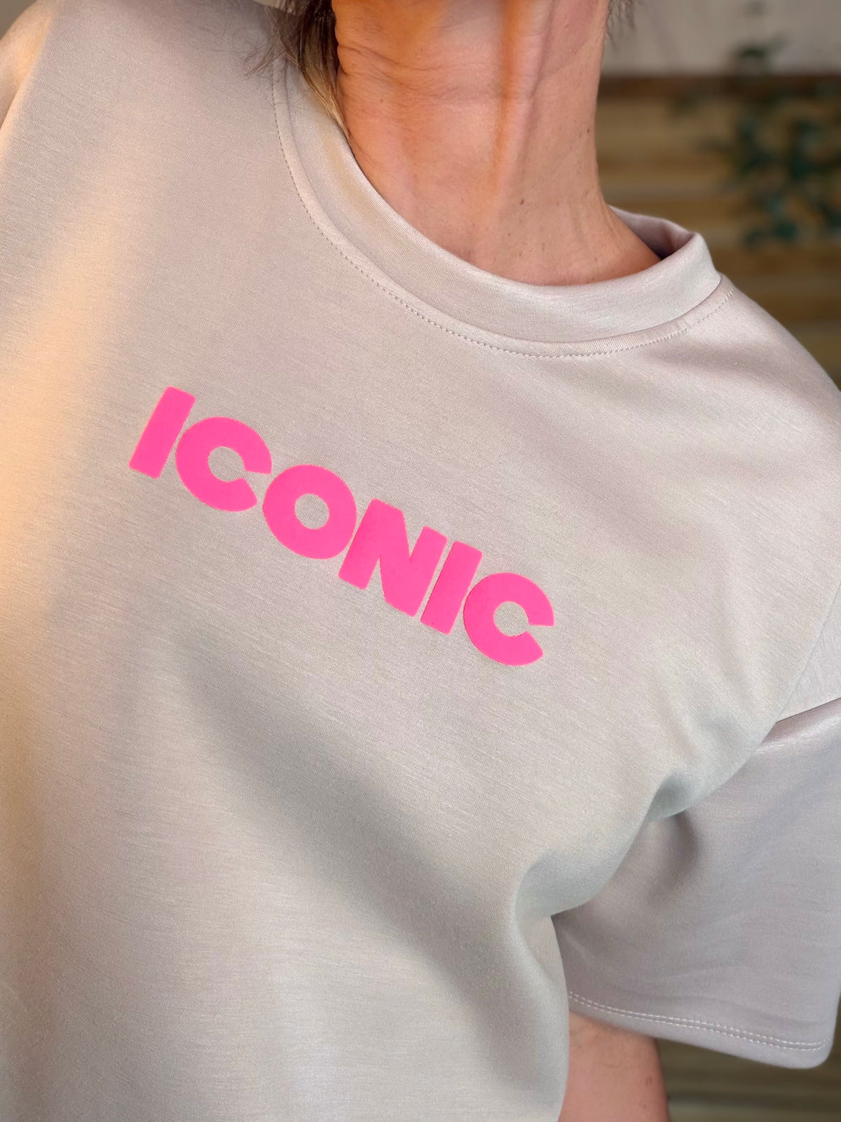 Tee shirt ICONIC matière sweat - THÉA Beige