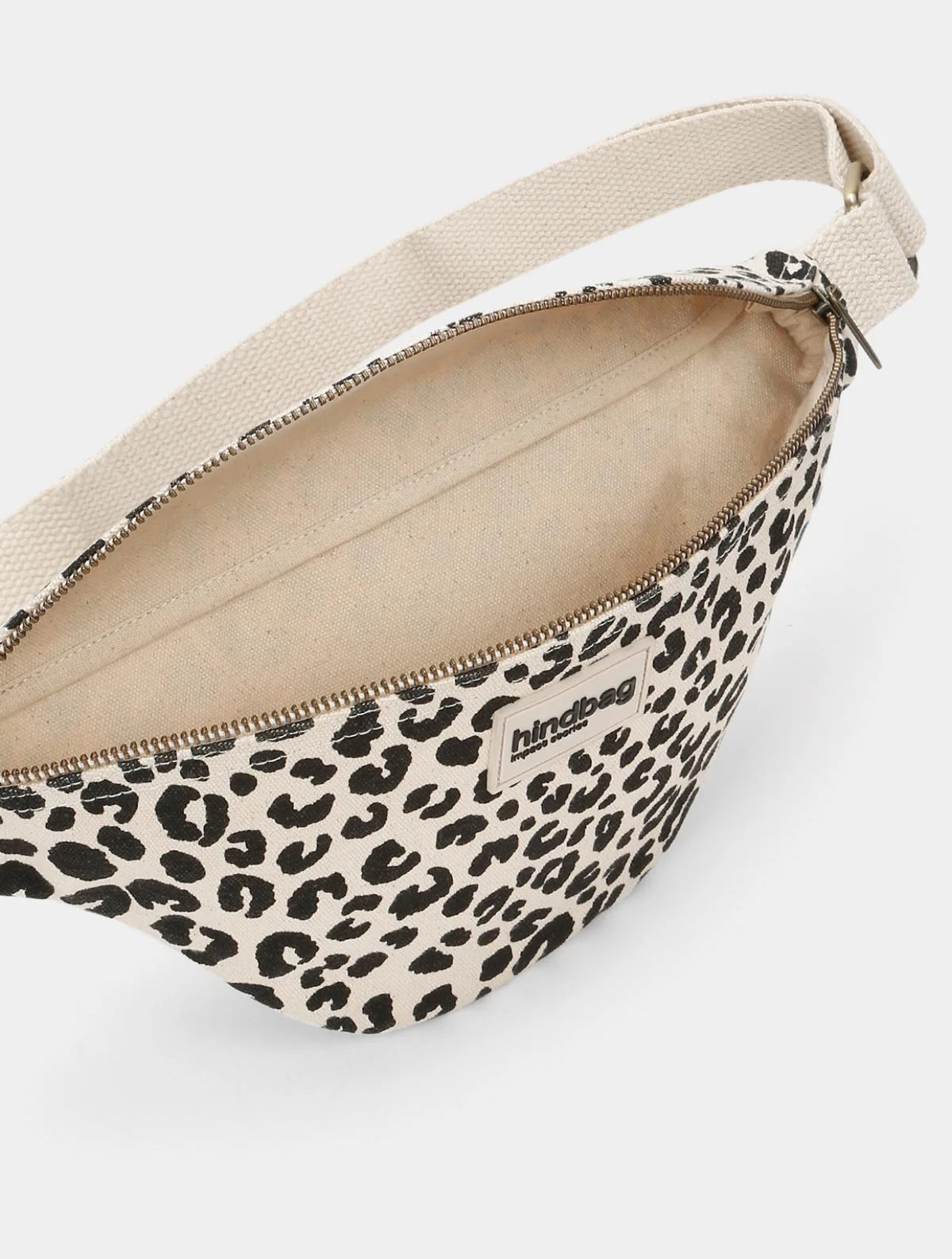HINDBAG OLIVIA - Sac banane  Léo Écru 🐆🤍