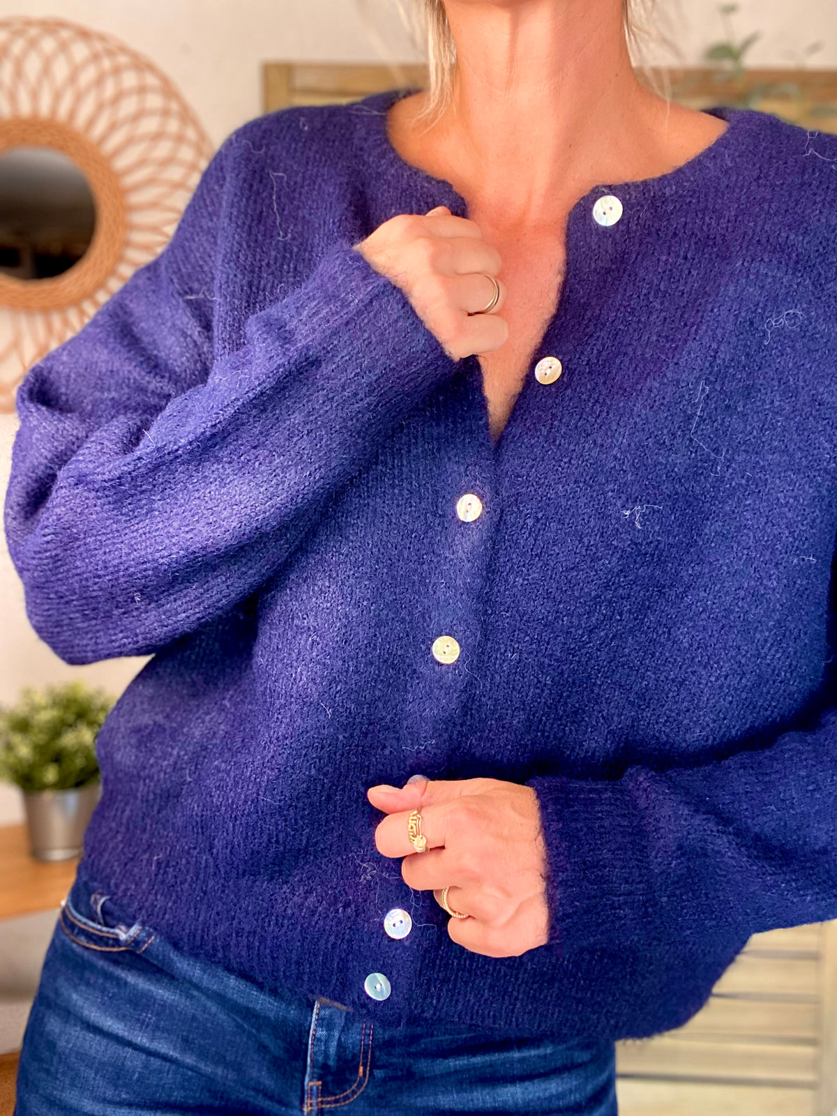 Gilet en maille MERYL - Bleu marine