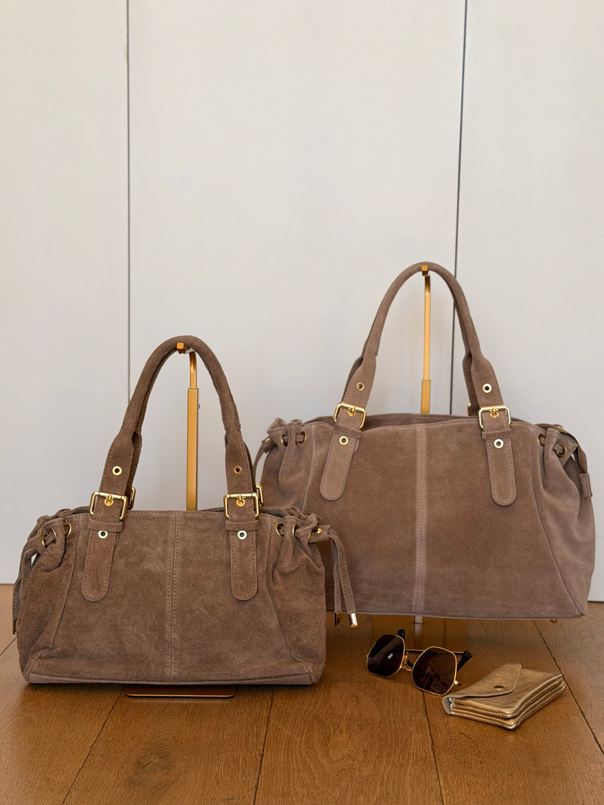 Sac cabas XL en cuir daim • JASPER Café