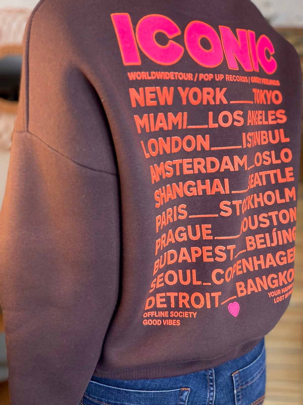 Sweat ICONIC molleton CAPUCINE - Chocolat