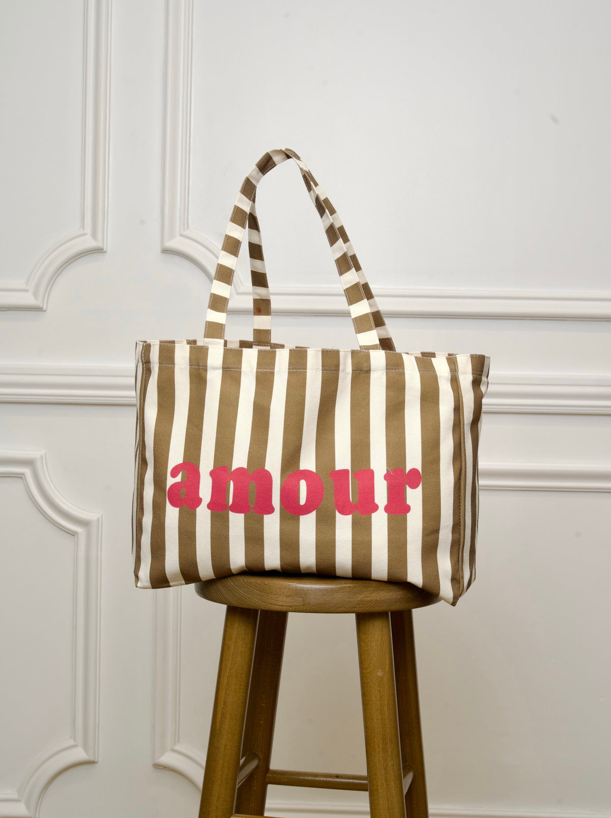 Grand cabas Tote bag rayé amour BELLY