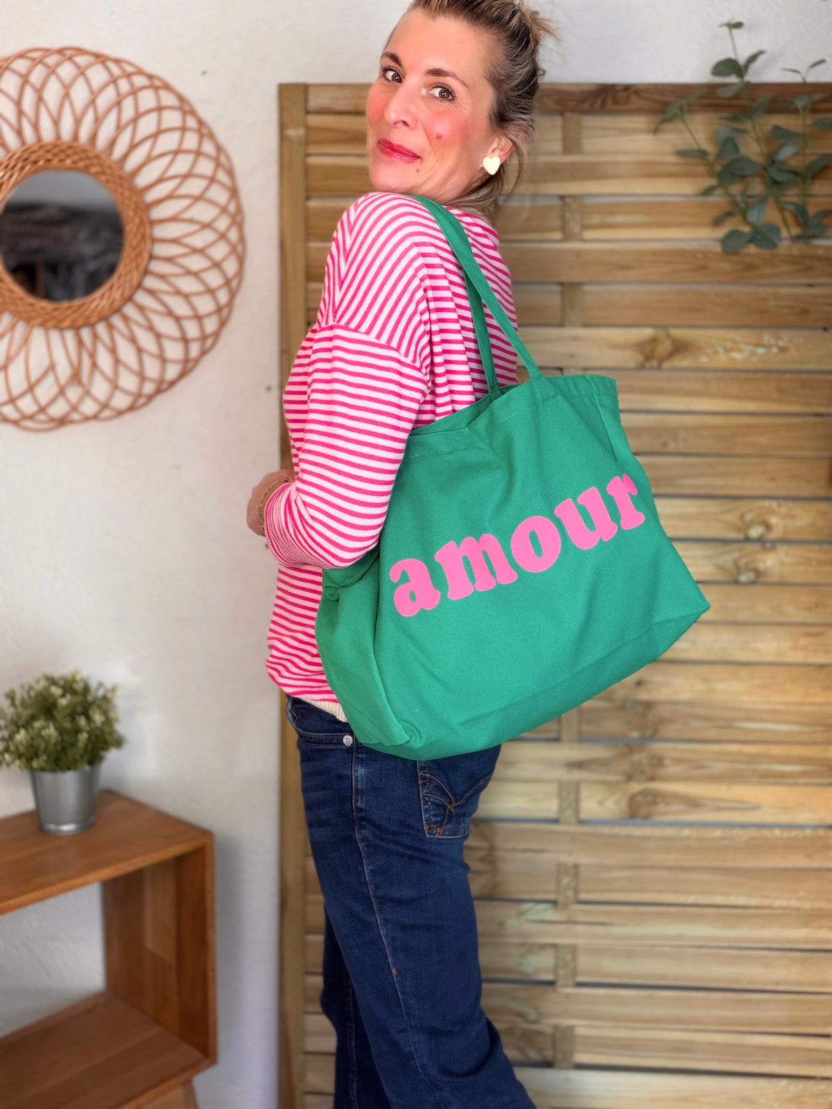 Grand cabas Tote bag uni amour BELLY
