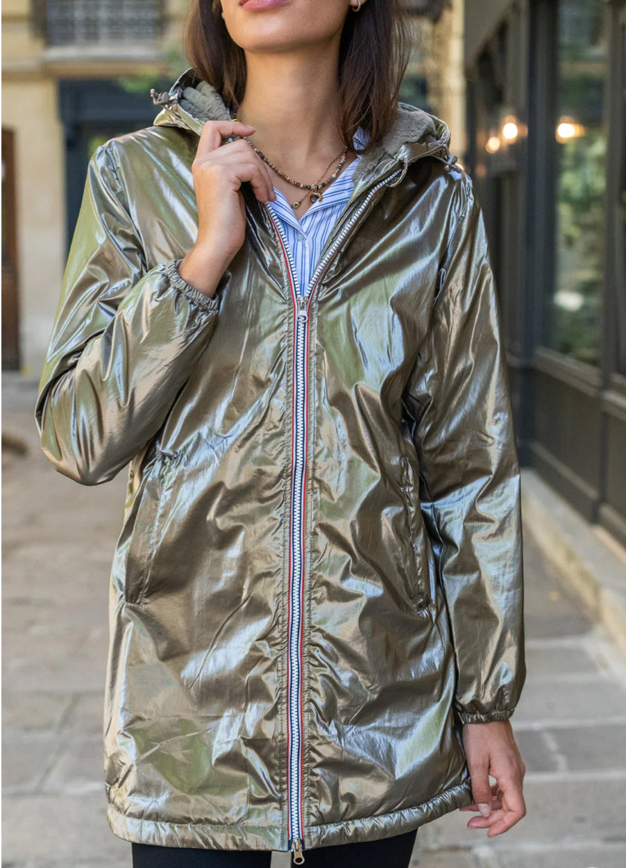 LAURA JO - Parka Imperméable LOUISE LONG fourré - Bronze