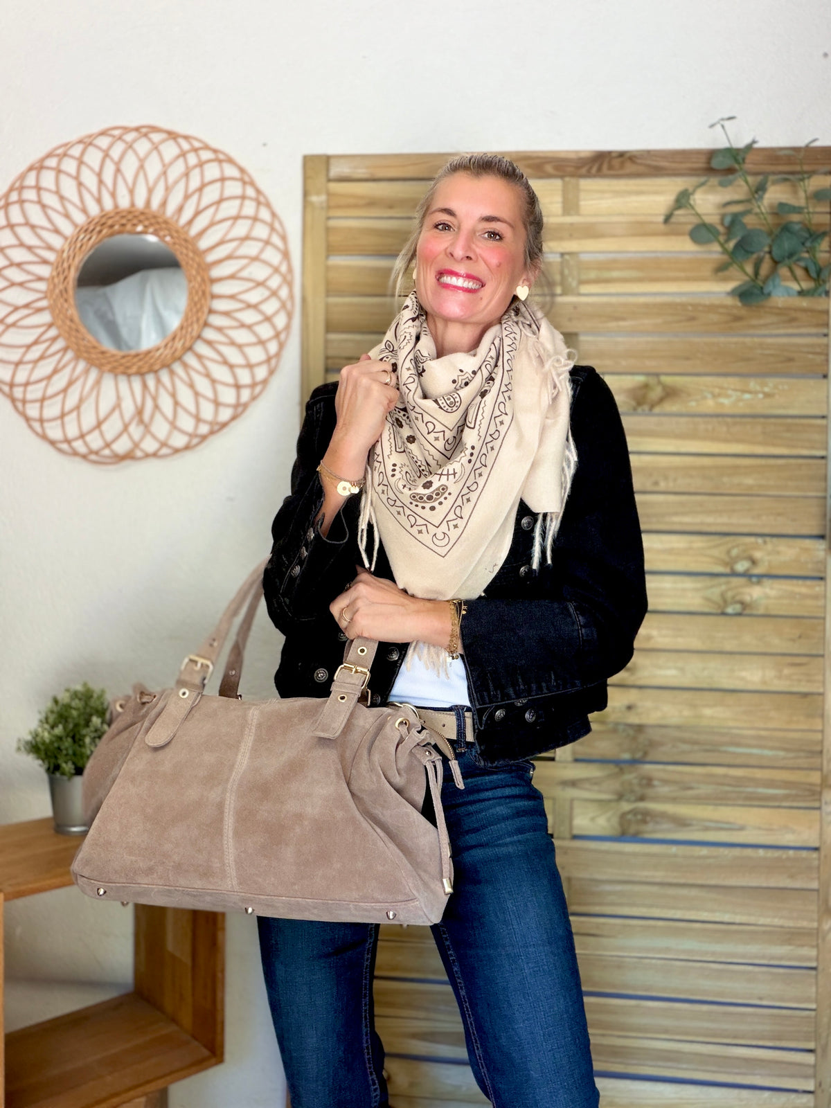 Écharpe Bandana Beige