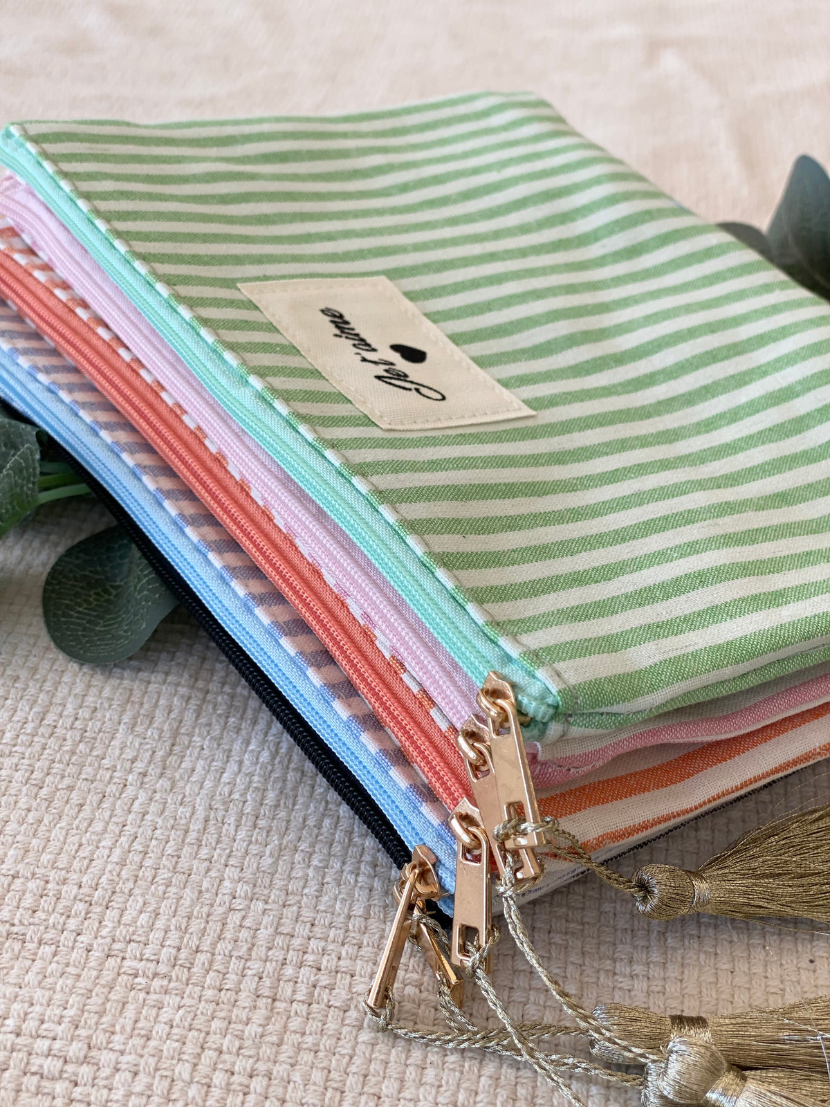 Pochette XL rayée «Je t’aime» - SARAH